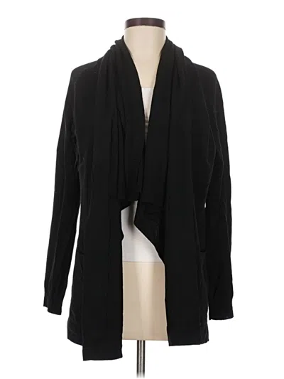 Pre-owned Theory Wool Cardigan Sweater In Black