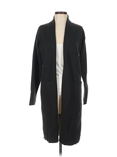 Pre-owned Theory Wool Cardigan Sweater In Black