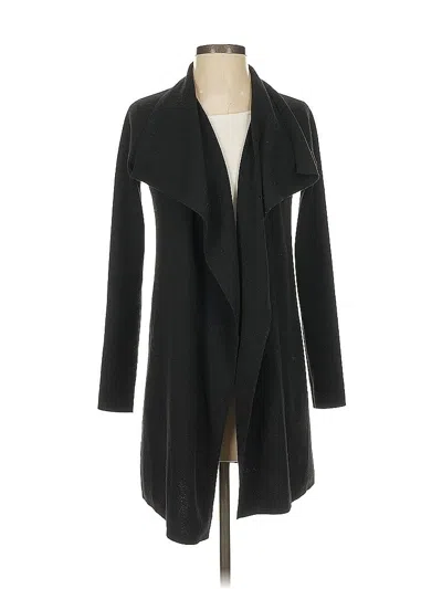 Pre-owned Theory Wool Cardigan Sweater In Black