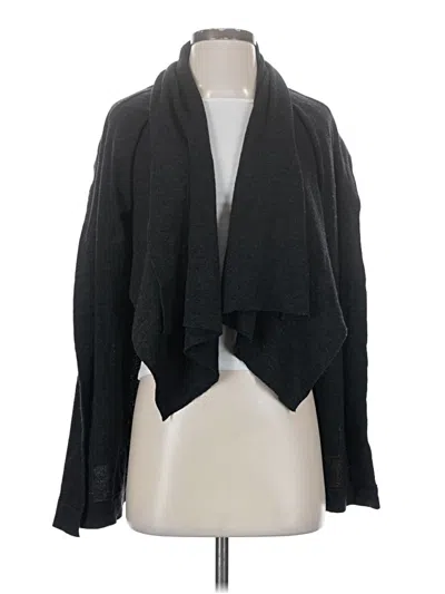 Pre-owned Theory Wool Cardigan Sweater In Black