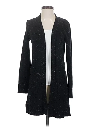 Pre-owned Theory Wool Cardigan Sweater In Black