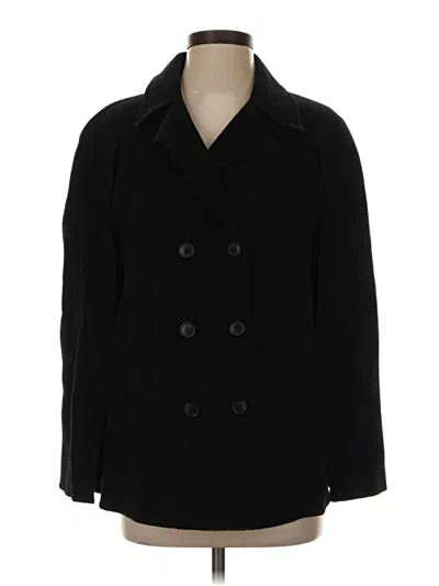 Pre-owned Theory Wool Cardigan Sweater In Black