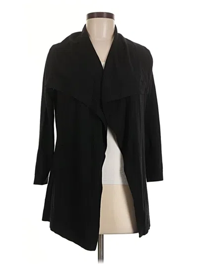 Pre-owned Theory Wool Cardigan Sweater In Black