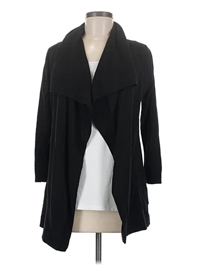 Pre-owned Theory Wool Cardigan Sweater In Black