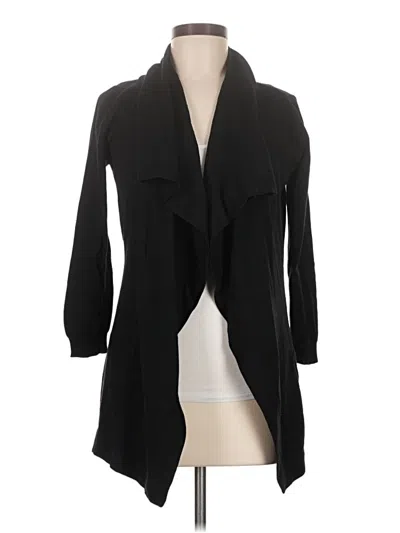 Pre-owned Theory Wool Cardigan Sweater In Black