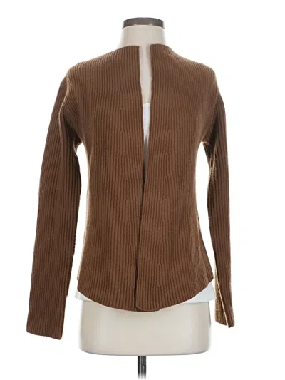 Pre-owned Theory Wool Cardigan Sweater In Brown