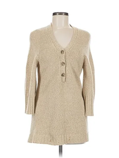 Pre-owned Theory Wool Cardigan Sweater In Brown