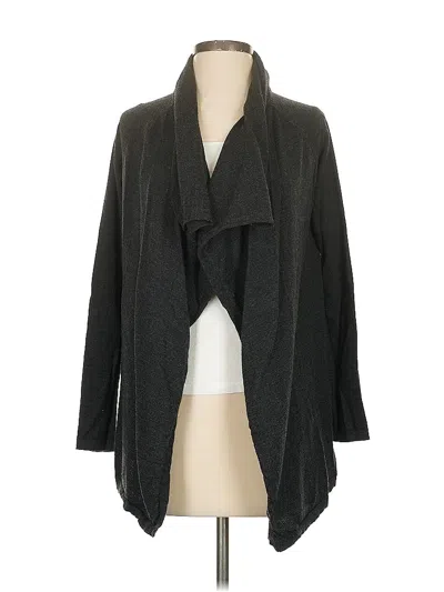 Pre-owned Theory Wool Cardigan Sweater In Gray