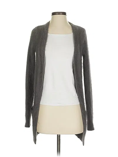 Pre-owned Theory Wool Cardigan Sweater In Gray