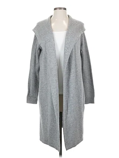 Pre-owned Theory Wool Cardigan Sweater In Gray