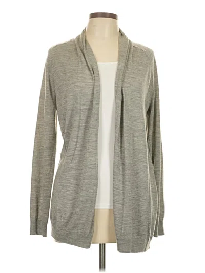 Pre-owned Theory Wool Cardigan Sweater In Gray