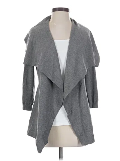 Pre-owned Theory Wool Cardigan Sweater In Gray
