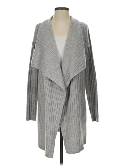 Pre-owned Theory Wool Cardigan Sweater In Gray