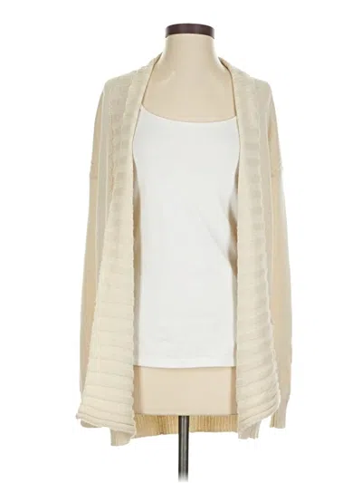 Pre-owned Theory Wool Cardigan Sweater In Ivory