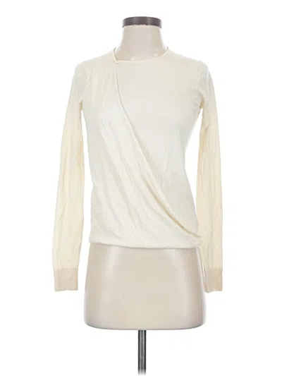 Pre-owned Theory Wool Cardigan Sweater In Ivory