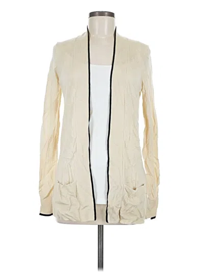 Pre-owned Theory Wool Cardigan Sweater In Ivory
