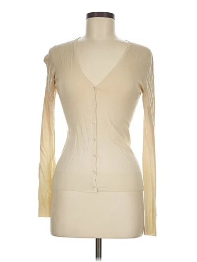 Pre-owned Theory Wool Cardigan Sweater In Ivory
