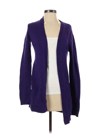 Pre-owned Theory Wool Cardigan Sweater In Purple