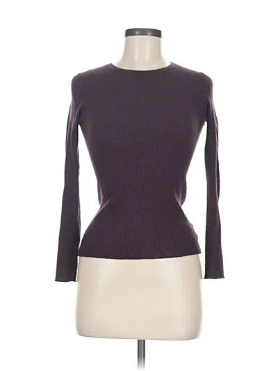 Pre-owned Theory Wool Cardigan Sweater In Purple