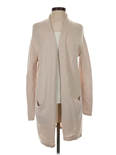 Pre-owned Theory Wool Cardigan Sweater In Tan