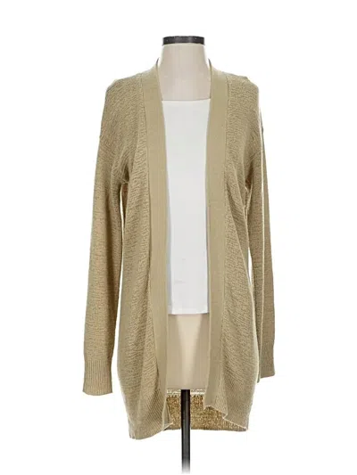 Pre-owned Theory Wool Cardigan Sweater In Tan