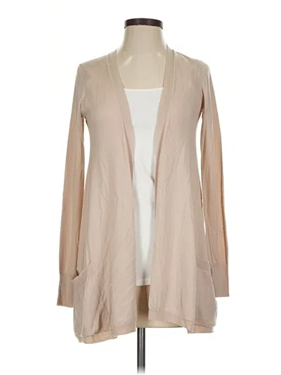 Pre-owned Theory Wool Cardigan Sweater In Tan