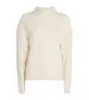 Theory Wool-cashmere Cable-knit Sweater In Neutral