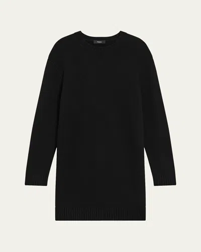 Theory Wool-cashmere Sweater Dress In Mink