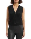 Theory Felted Wool-cashmere Button Vest In Mink