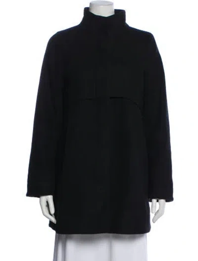 Pre-owned Theory Wool Coat In Black