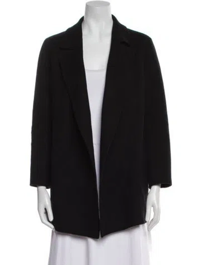 Pre-owned Theory Wool Coat In Black