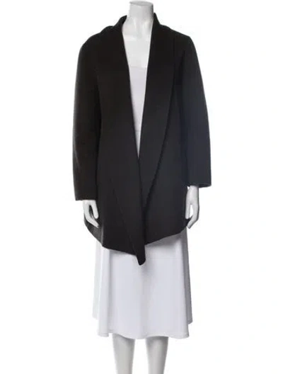 Pre-owned Theory Wool Coat In Black