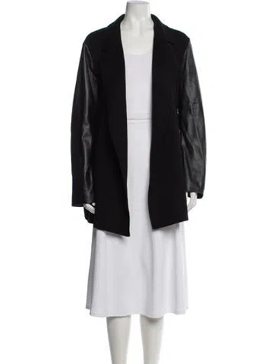 Pre-owned Theory Wool Coat In Black