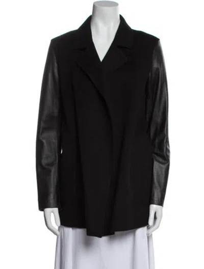 Pre-owned Theory Wool Coat In Black
