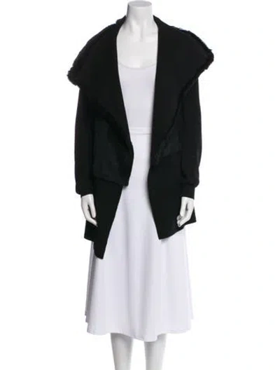 Pre-owned Theory Wool Coat In Black