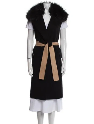 Pre-owned Theory Wool Coat In Black