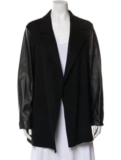 Pre-owned Theory Wool Coat In Black
