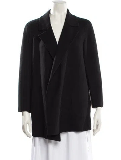 Pre-owned Theory Wool Coat In Black