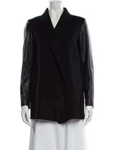 Pre-owned Theory Wool Coat In Black
