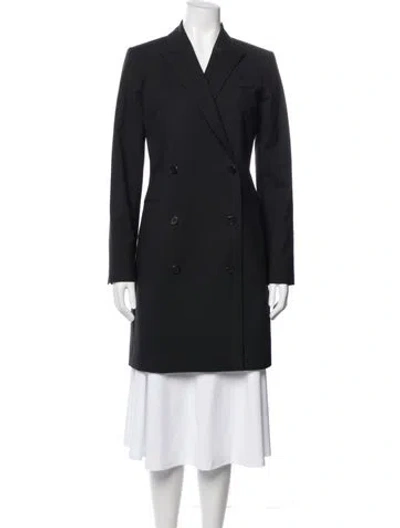 Pre-owned Theory Wool Coat In Black