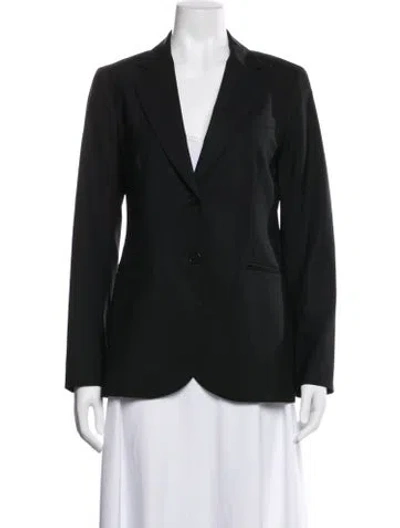 Pre-owned Theory Wool Coat In Black