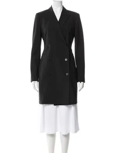 Pre-owned Theory Wool Coat In Black