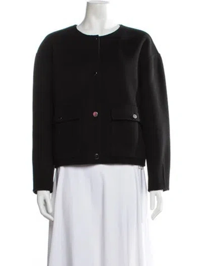 Pre-owned Theory Wool Coat In Black
