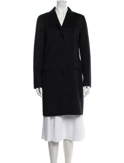 Pre-owned Theory Wool Coat In Black
