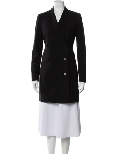 Pre-owned Theory Wool Coat In Black