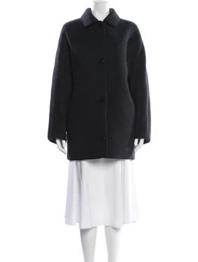 Pre-owned Theory Wool Coat In Black