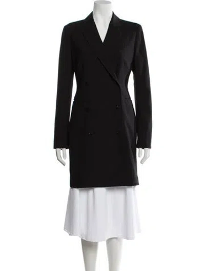 Pre-owned Theory Wool Coat In Black