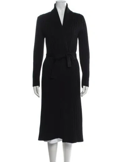 Pre-owned Theory Wool Coat In Black