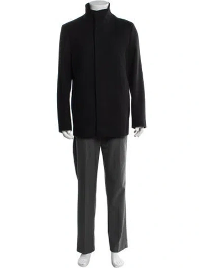 Pre-owned Theory Wool Coat In Black