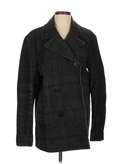 Pre-owned Theory Wool Coat In Black